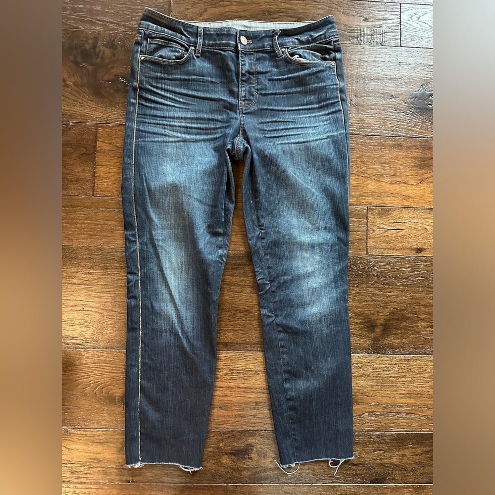 WHBM Skinny Women's Blue Jeans with Sequins- size 6